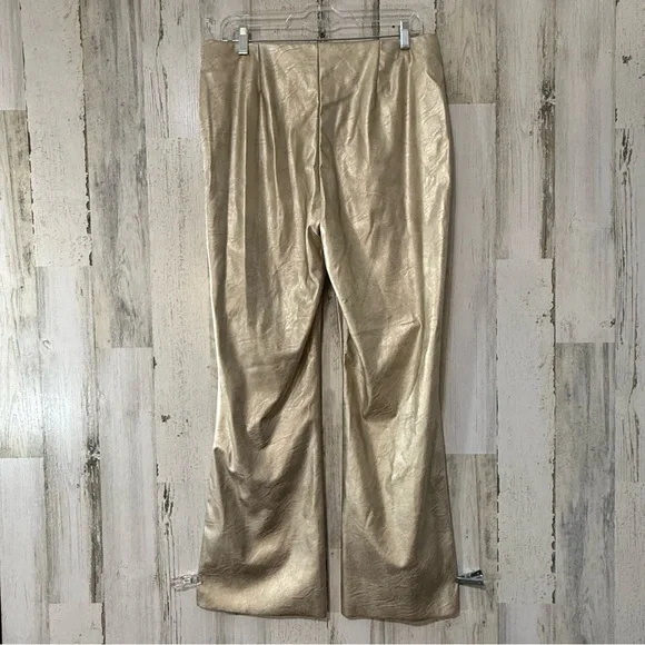 Vince Camuto Gold Metallic Flare Pants - Picture 5 of 10
